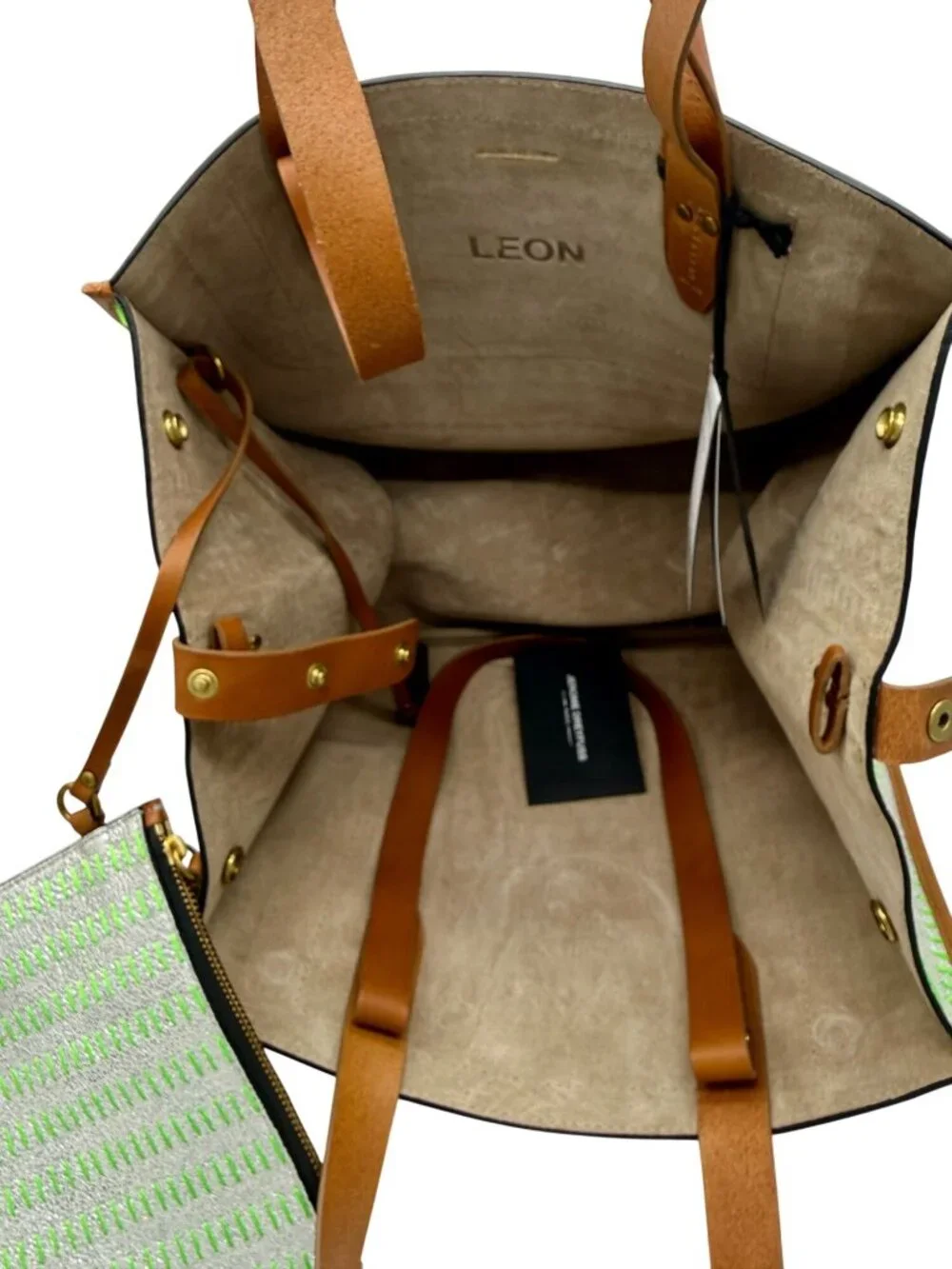 Jerome Dreyfuss Leon M Broderies Tote Bag - Bro Silver NWT